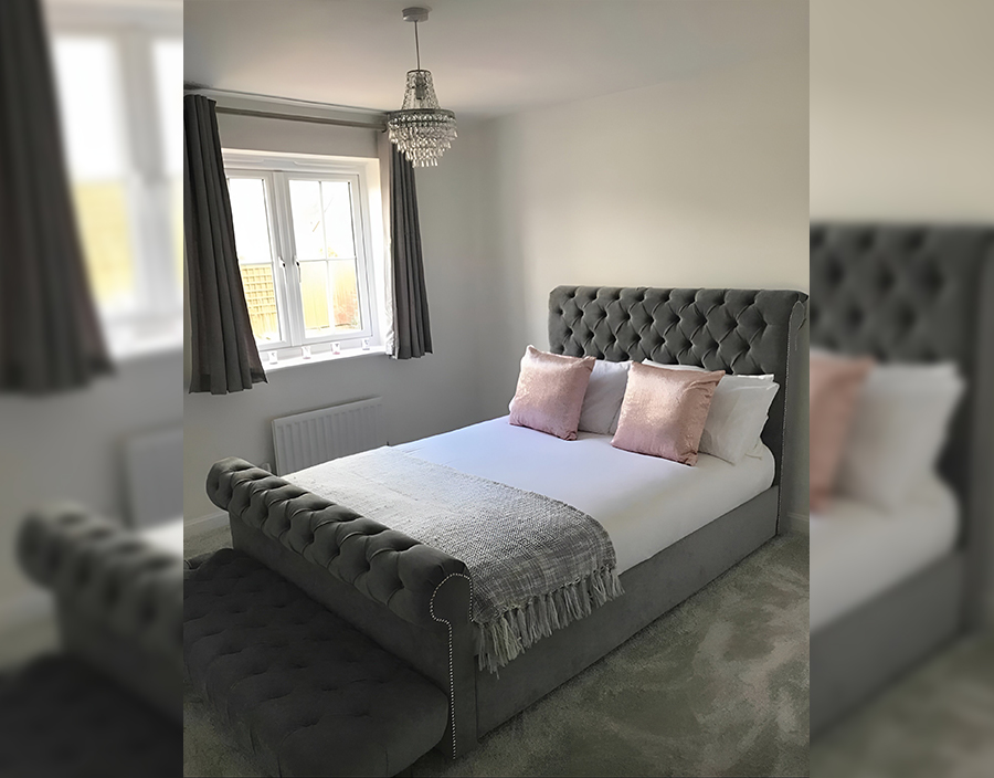 Velvet Vortex Bed The Ultimate Bedframe with Mattress, Ottoman Beds, Bed Headboards, and Bedroom Furniture Storage Solutions