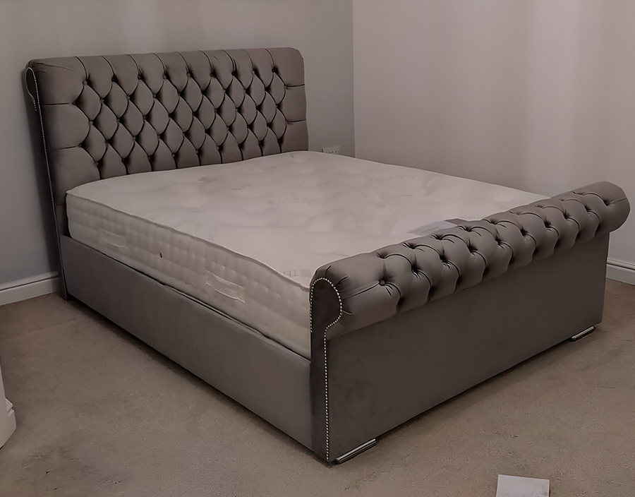 Velvet Vortex Bed The Ultimate Bedframe with Mattress, Ottoman Beds, Bed Headboards, and Bedroom Furniture Storage Solutions